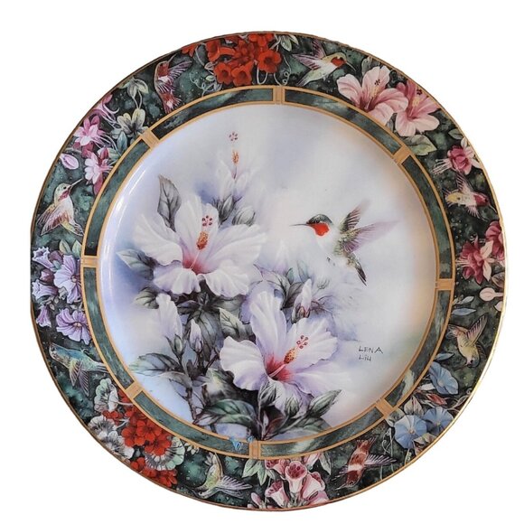 Lena Liu Hummingbird Pendant W/ Silver-Blend Metalwork &amp; Green Quartz Neckla - Picture 11 of 12